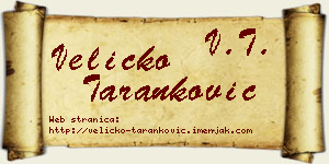 Veličko Taranković vizit kartica
